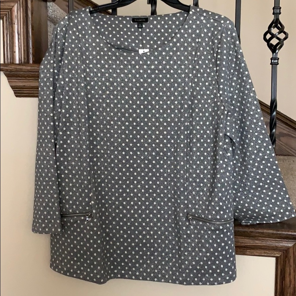 Talbots pullover polka dot shirt